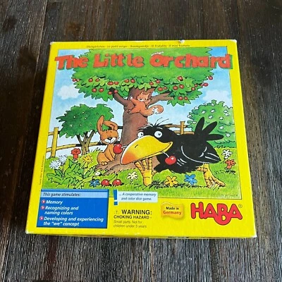 The Little Orchard Game Cooperative Memory and Color Die Wooden Raven & Cherries - Image 1 of 4