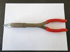 Snap-on Tools USA NEW RED 11" Soft Grip 35 Bent Needle Nose Pliers 411CF