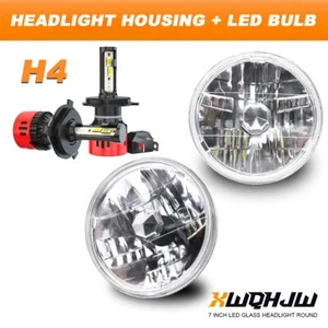 For 2008-2016 Jeep Patriot 2Pcs 7inch Round LED Headlights DRL Projector Light - Picture 1 of 10