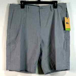 Men's Quiksilver Union 20" Amphibian Short, Size 36W x 20L - Light Grey