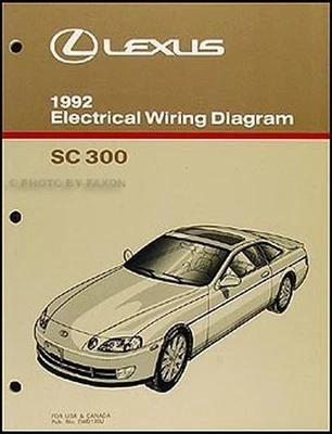 1992 Lexus Sc 300 Diagrama Manual Mint Fábrica Eléctrico Esquemáticos Color - Imagen 1 de 4