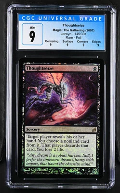 THOUGHTSEIZE Lorwyn Foil Rare CGC 9 Q Mint MTG [Nostalgium] - Image 1 of 2