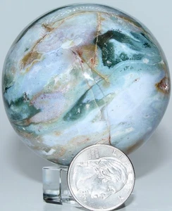 AAA Madagascar Ocean Jasper Sphere / 2.52" (64.00 mm) / 12.4 oz (351.53 gr) 3352 - Imagen 1 de 13