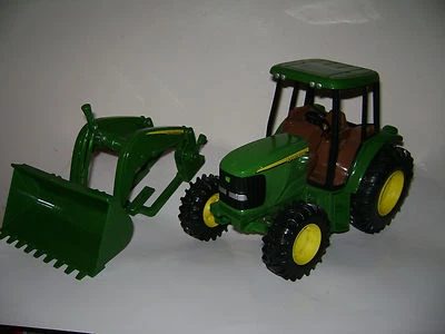 JOHM DEERE ERTL TRACTOR 8" x 11" W/removable FRONT LOADER 8" x 16" - Image 1 of 4