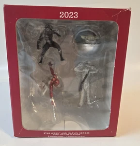 Hallmark 'Star Wars And Marvel Heroes 100 Years Of Wonder' Set-4 Orn. 2023 - Picture 1 of 4