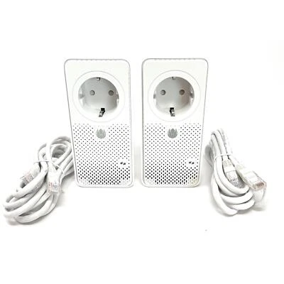 Set 2x Steckdosen Adapter Powerline PLC dLAN 1.000 MBit/s PG-9073LG + LAN Kabel  - Bild 1 von 4