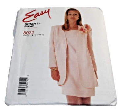 McCall Pattern 8022 Dress Jacket b 12 14 16 18 Easy Stitch N Save Sewing - Image 1 of 2