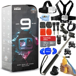 GoPro HERO9 Black 23.6MP Waterproof 4K Camera Camcorder + 32GB Action Bundle - Picture 1 of 4