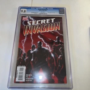 SECRET INVASION #1 Marvel comics, 6/08 CGC 9.8 W/P New Avengers #1 cover swipe - Picture 1 of 12