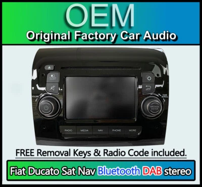 Fiat Ducato Sat Nav car stereo, Bluetooth DAB+ radio, Fiat FL VP2 ECE DAB NAV - Image 1 of 4