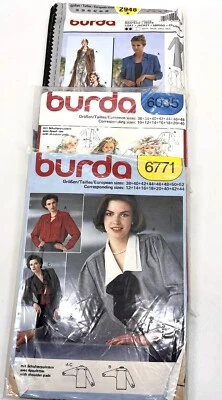 Vintage Dress Sewing Patterns Ladies. Burda 6771 6039 2948 1980’s Suit Duster - Image 1 of 4