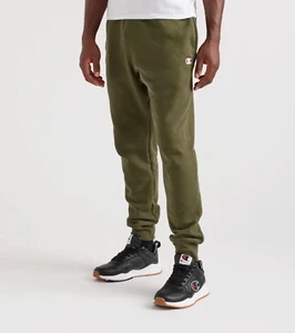 NUEVO CON ETIQUETAS PANTALÓN JOGGER DE TEJIDO INVERSO LOGOTIPO CAMPEÓN EN VERDE EXCURSIONISTA OLIVA S M AGOTADO - Imagen 1 de 4