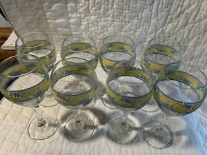 LOT DE HUIT (8) gobelets à vin Pfaltzgraff Summer Breeze 10 oz 7 3/4 x 2 3/4 - Photo 1/3