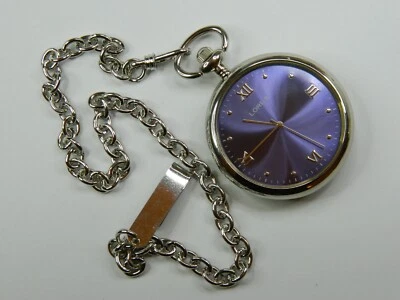FINE NEW NOS LORUS QUARTZ POCKET WATCH AND CHAIN - NEW BATTERY RUNS GREAT - Image 1 of 4