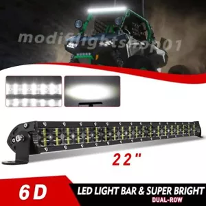 Barra de luz LED 6D 22" pulgadas combo de inundación de doble fila para camioneta ATV UTV camioneta 20" - Imagen 1 de 13