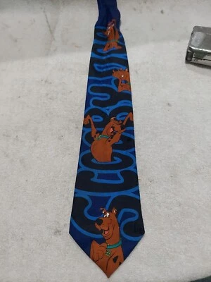 Scooby Doo Vintage Tie 1998 Hanna Barbara The Cartoon Network Blue RARE - Image 1 of 4