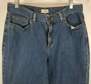 LL Bean Women Size 10 M/T Stretch Jeans Bootcut High Rise - Picture 1 of 7