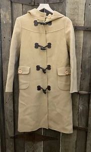 VTG Women's Wool Camel Hair Duffle Coat Jacket Tan Banila B See Pic For Sizing - Picture 1 of 18