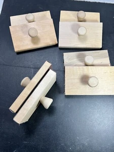 4 Paar Musikalischer Sandblock Holzinstrument für Rhythmusunterricht MEC - Bild 1 von 3