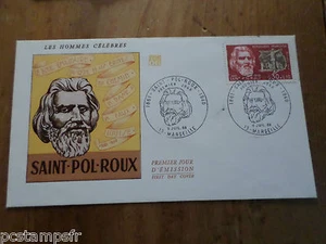 FRANCIA 1968, FDC Primer Día SAINT-POL-ROUX, Sello 1552, VF FDC CELEBRIDAD - Imagen 1 de 1