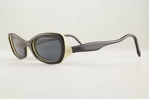 Raro Auténtico Tipton Karady Vinilo 48mm Negro Perla Marcos Gafas Hungría - Imagen 1 de 7
