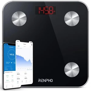 RENPHO Smart Scale Weight Body Digital Bathroom Scale Bluetooth Body Fat Scale - Picture 1 of 7