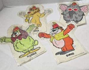 4 pc BANANA SPLITS Plastic hand puppet set-AS-IS Hanna Barbera 1968 cereal prize - Picture 1 of 22
