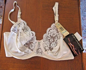 VTG NEW Deadstock Maidenform Ivory Chantilly Bra 34D Unlined, Underwire - Picture 1 of 6