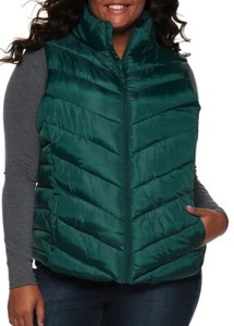 green plus size vest