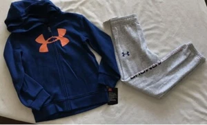 UNDER ARMOUR  Little Boy's Fleece Tracksuit Set - Hoodie/Joggers 2-Piece Set - Picture 1 of 7