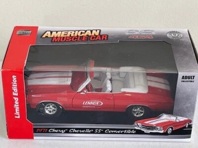 RARE Crown Premiums Lennox 1971 Chevy Chevelle SS 454 Convertible, Red, 1/24 NIB - Image 1 of 4