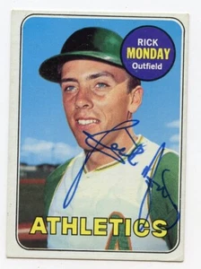 RICK MONDAY Signed 1969 Topps #105 Athletics A's Guaranteed Authentic KOA - Bild 1 von 1