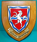 Vintage Men of Kent Kentish Men Wall Plaque Heraldic Shield Hand Painted GB Made