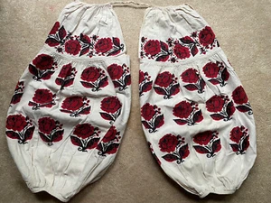 Rare Vintage Ukrainian Vyshyvanka Hand Embroidered Women Sleeves Parts Linen - Picture 1 of 12