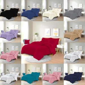 100% EGYPTIAN COTTON DUVET COVER BEDDING SET QUILT COVERS SINGLE DOUBLE KING - Picture 1 of 23
