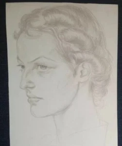 Werner Knoth Original Zeichnung Portrait signiert Einzelstück Unikat Kunstwerk - Picture 1 of 1