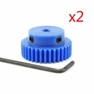 2 piezas 1 módulo de nailon engranaje de pista 36 dientes orificio 6 mm motor rueda de engranajes de nailon con escalones - Imagen 1 de 5