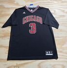 NBA Adidas Dwyane Wade Jersey Shirt Chicago Bulls Mens XL Black Short Sleeve