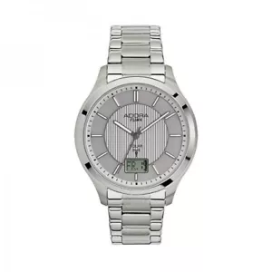ADORA AF7177 1-205048-001 Herren Armbanduhr Funk Solar Uhr Edelstahl 10Bar - Photo 1 sur 1