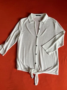 ZERO, sehr schöne wollweiße Bluse kuschelig Gr. 40 - Bild 1 von 1