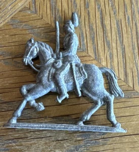 Vintage Lead Soldier on Horse Cavalry Rare Collectible Solid Lead Not Painted 2” - Picture 1 of 5