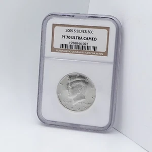2005 S Kennedy Silver Half Dollar Coin NGC PF 70 Ultra Cameo - Picture 1 of 5