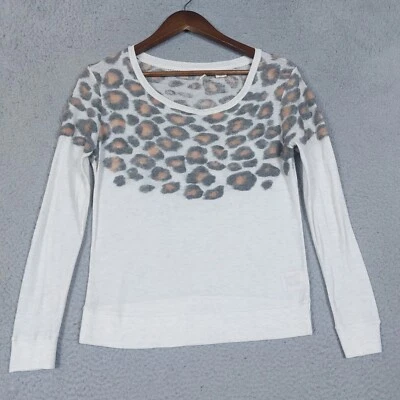 Suéter Anthropologie Moth Mujer Talla XS Marfil Estampado Animal Pullover Ligero Foto 1 de 4