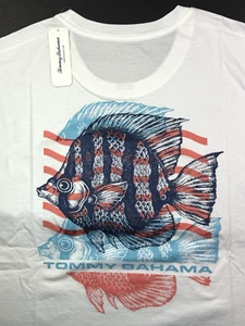 Authentic Tommy Bahama Men's Graphic T / Fishing / White / SOFISHTICATION - Picture 1 of 13