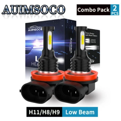 H11 LED Headlight Bulbs Low Beam Cool White 10000K Super Bright High Power Lamps - Image 1 of 4