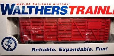 WALTHERS TRAINLINE SWIFT STOCK  40' Car HO 1/87 RTR BUILT RED METAL WHEELS RTR - Image 1 of 4
