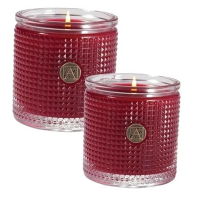  Textured Glass Scented Jar Candles, Smell of Christmas, Set of 2  - Image 1 of 4