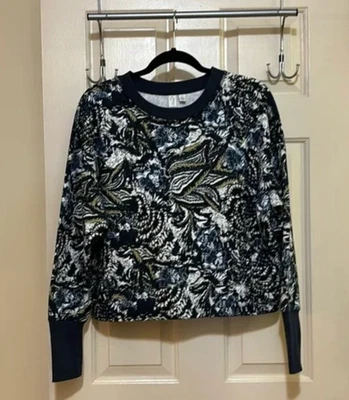 Joie Mujer Estampado Paisley Manga Larga Pullover Sudadera Con Agujeros para los Pulgares L Foto 1 de 4