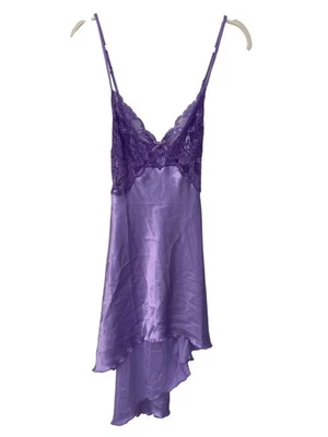 Shirley Of Hollywood Chemise Размер XL Кружевное Белье Charmeuse Фиолетовое Интимное НОВОЕ - Изображение 1 из 4