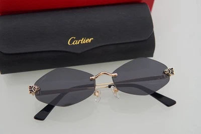 Cartier Shades Black Lens Gold Frame Original Box*FAST SHIPPING* - Image 1 of 4